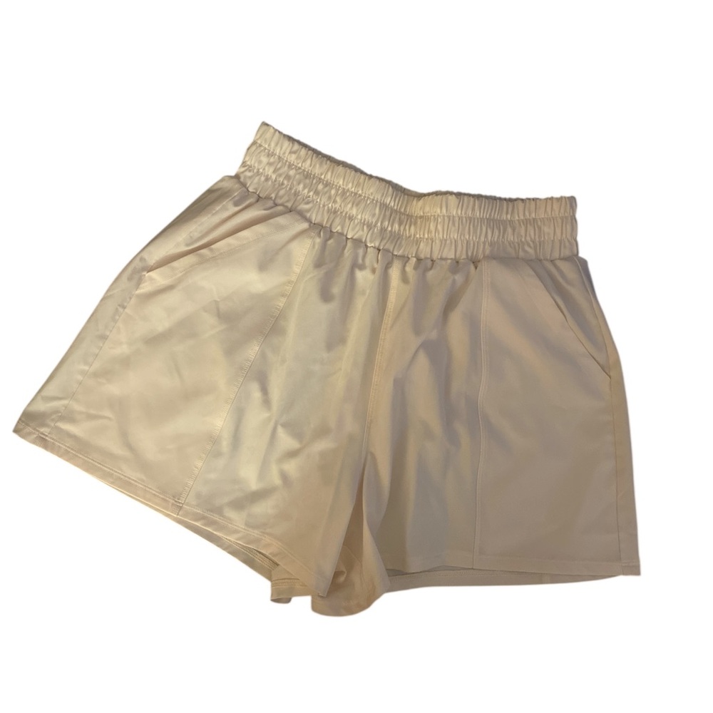 Kona Sol High Waist Cream Swim Shorts GUC M